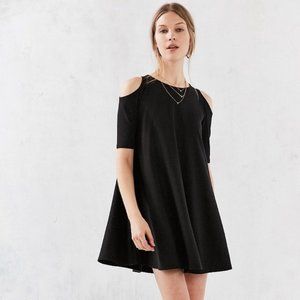 Silence + Noise Cold Shoulder Knit Frock Dress